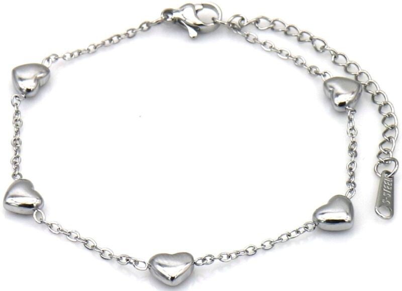 Silverlook Bracelet Hartjes,  16-21cm