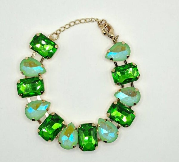 Armband Groen/blauwe kralen