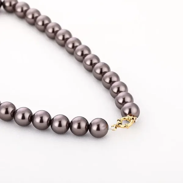 12mm Parel ketting, Chocolate