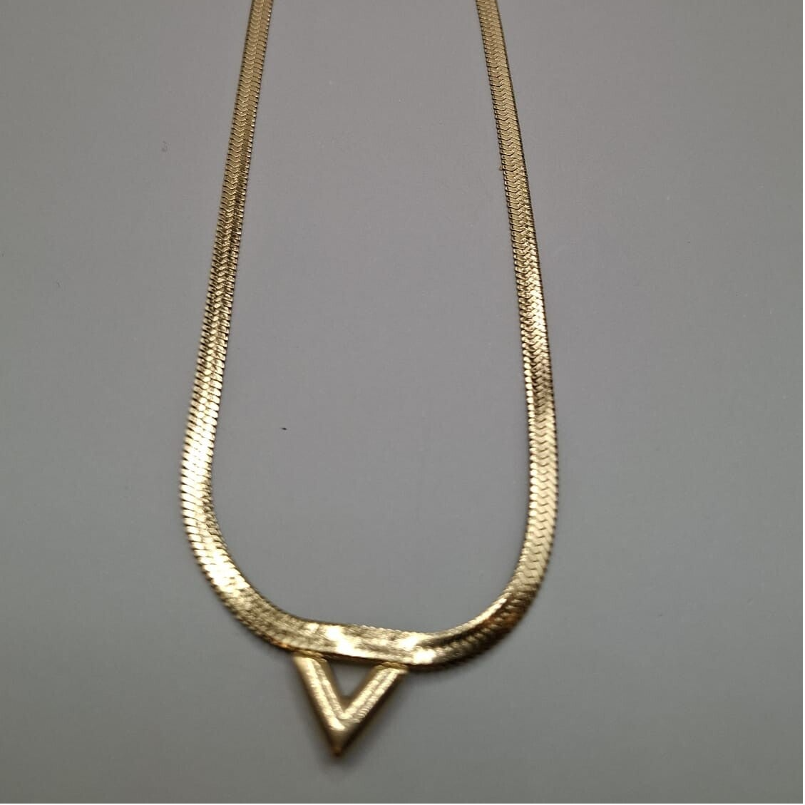 Platte gouden ketting