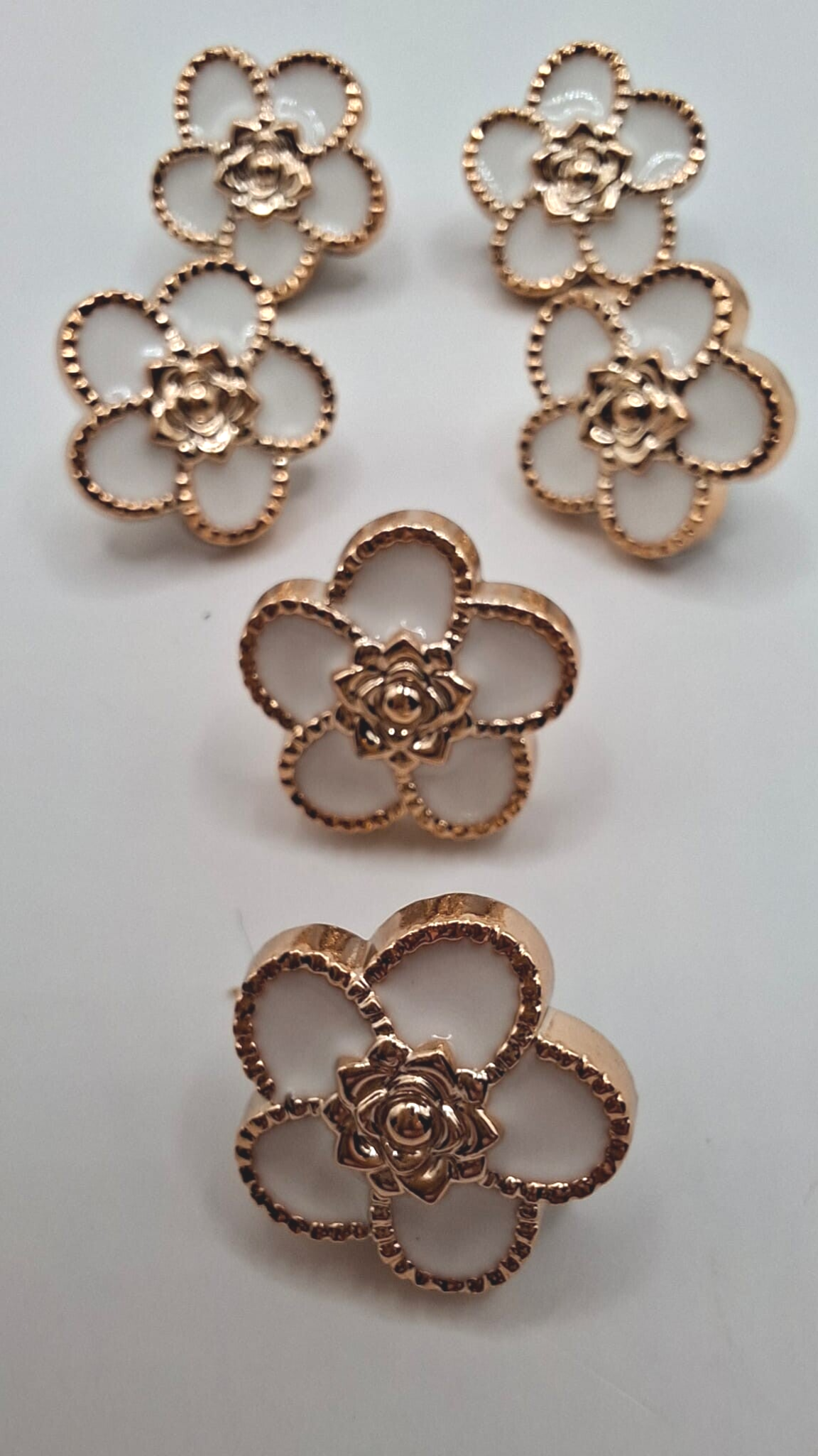 Set van 6 veterkralen, bloemen