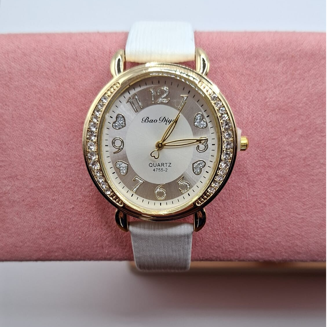 Dames horloge met witte band