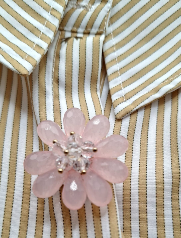 Set Knoopbuttons Bloem Roze