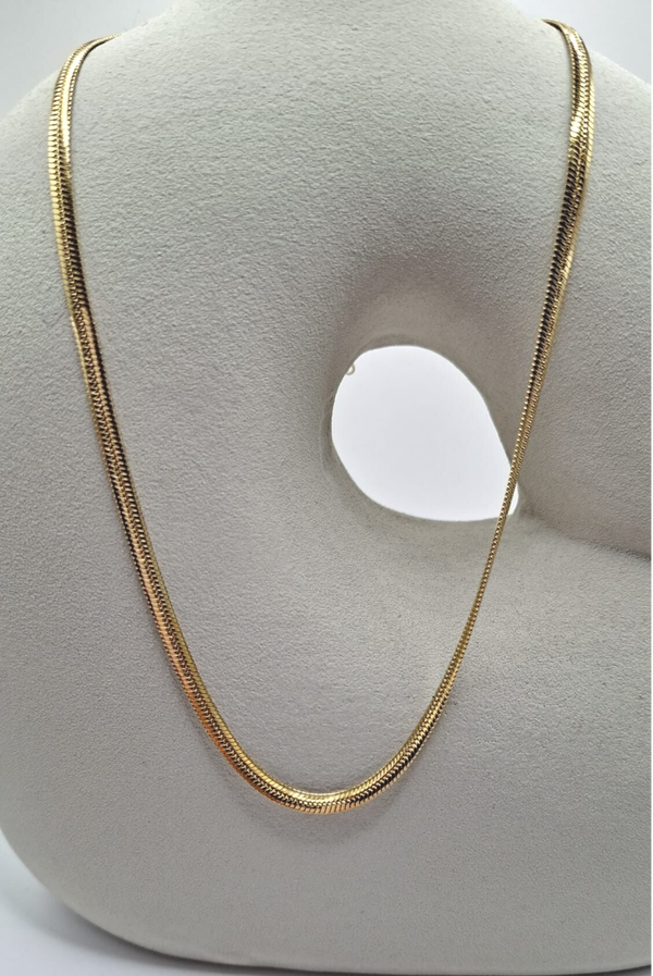 Platgeschakelde ketting Goldlook, 4mm