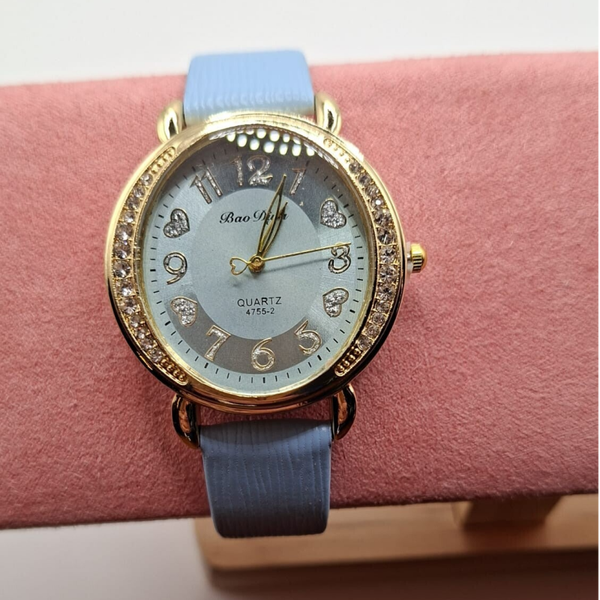Dames horloge met blauwe band