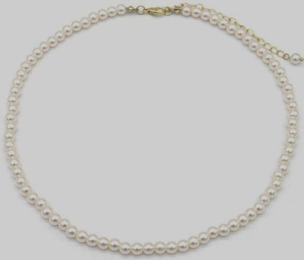 Necklace Glass Pearls 6mm