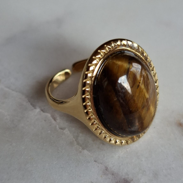 Ring  met tijgeroog