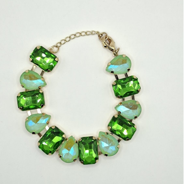 Armband met stenen, groen