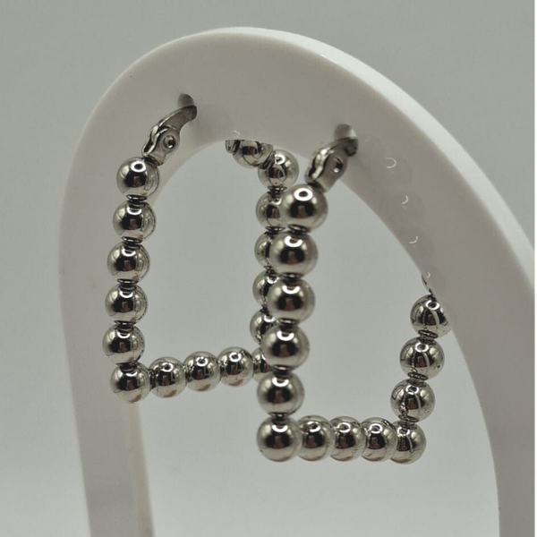 Oorbellen bolletjes silver
