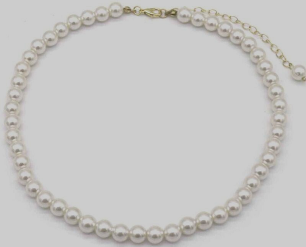 Necklace Glass Pearls 8mm