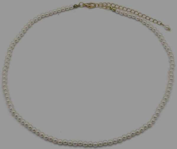 Necklace Glass Pearls 4mm