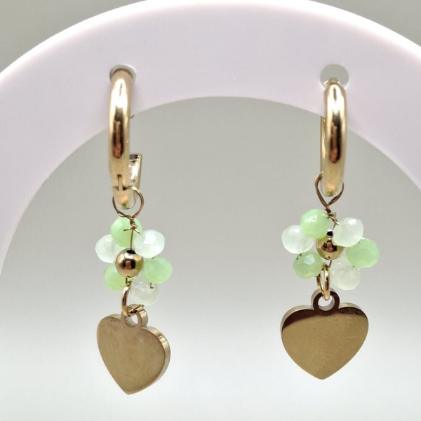 Oorbellen met bloemetje, goldlook
