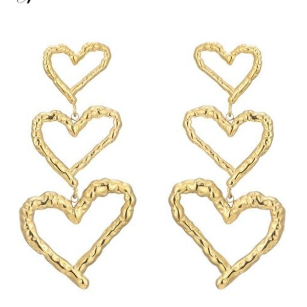 Oorstekers Golden hearts