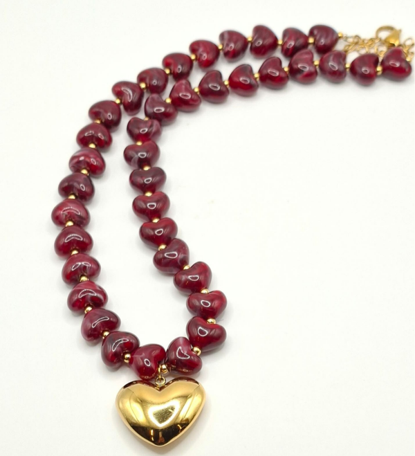 Kralenketting met hart