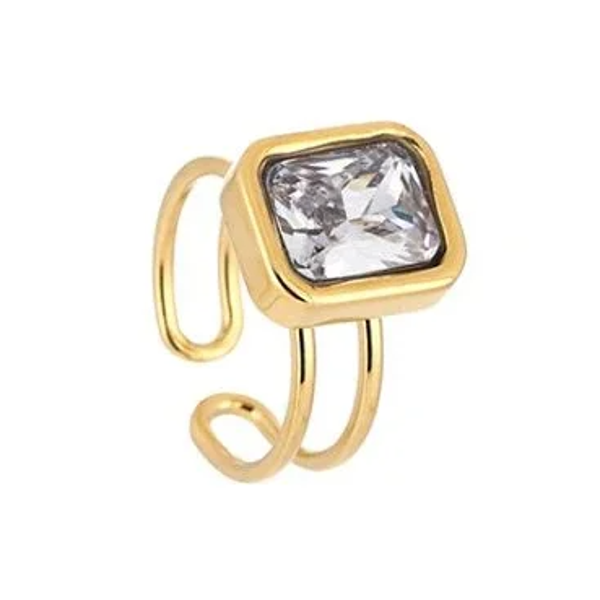 Basic ring met steen