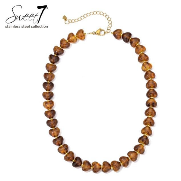 Hartjes kralen ketting