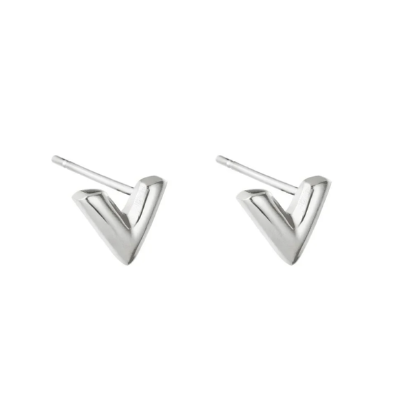 Oorbellen think V, Silver