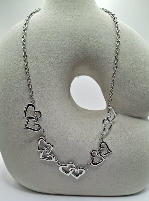 Zilveren Hartjesketting