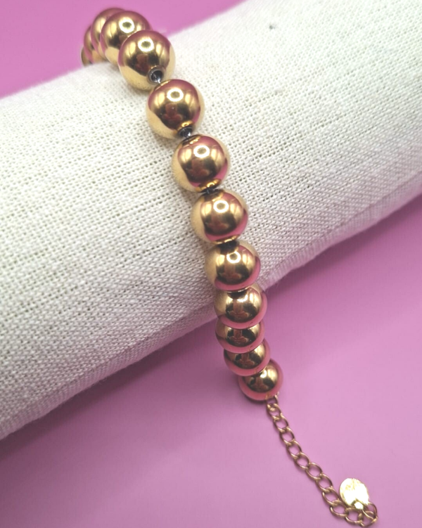 Armband met grote kralen
