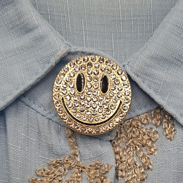 Knoopbutton Smiley, goldlook