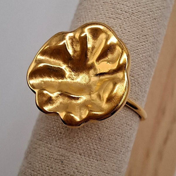 Ring bloem gold