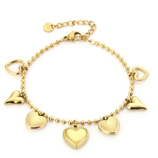 Hartjes armband - bedel armband