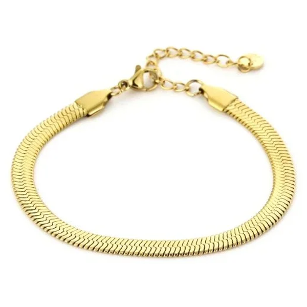 Platte snake armband