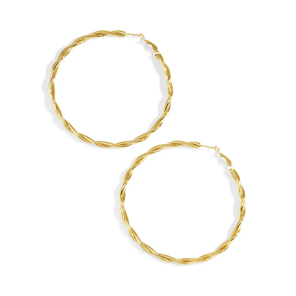 Oorringen gedraaid, gold look