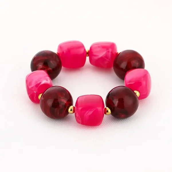 Kralen armband, deep red