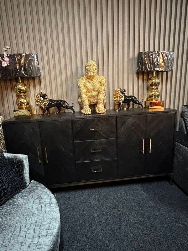 Visgraat gold dressoir
