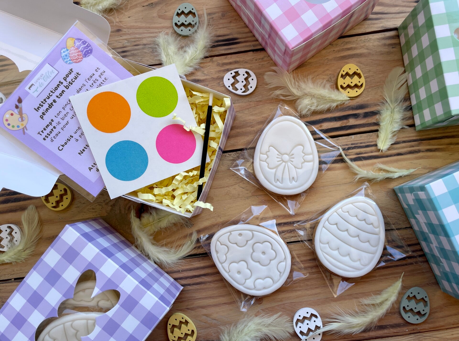 Boîte de 4 biscuits à décorer