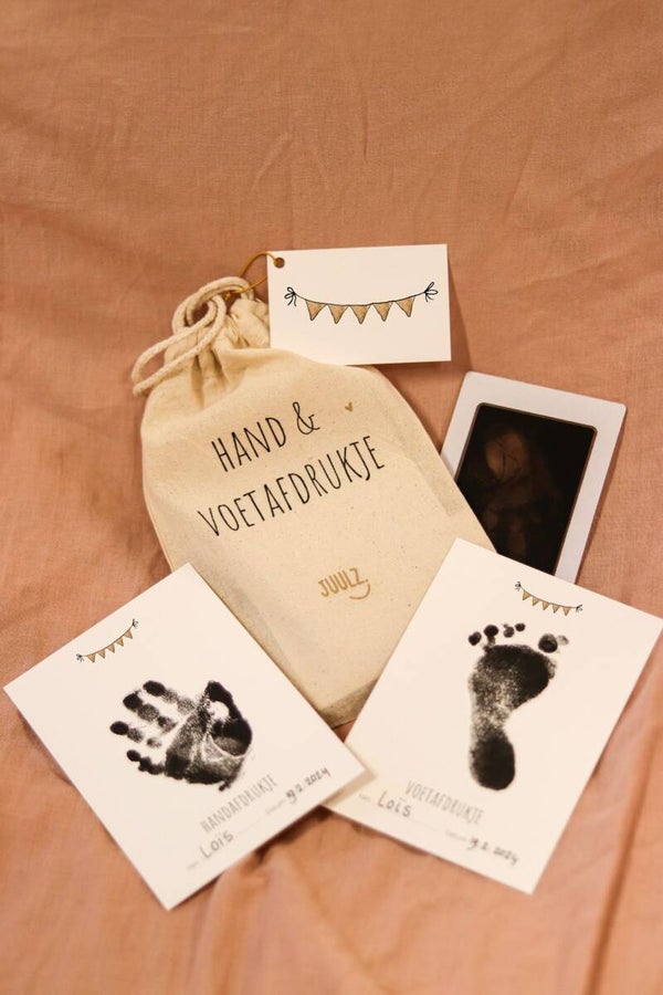 Hand en voetafdruk set - bruin