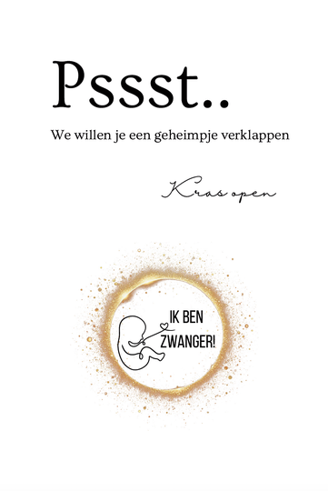 Kaart - kraskaart - ik ben zwanger
