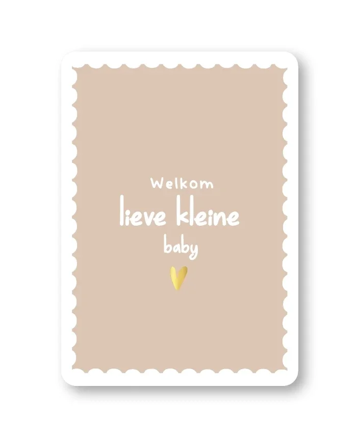 Kaart - welkom lieve kleine baby