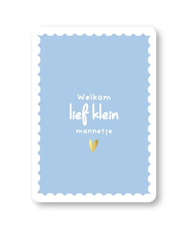 Kaart - welkom lief klein mannetje