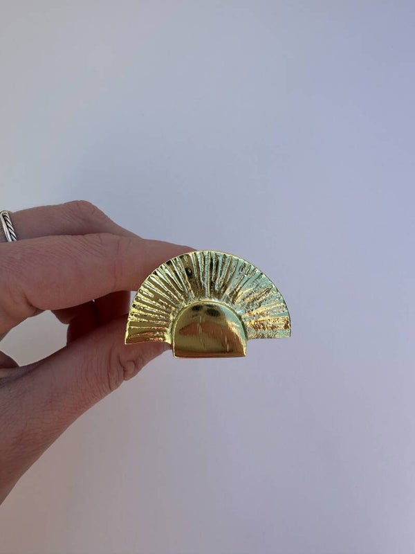 Meubelknop - metalen waaier goud wholesale