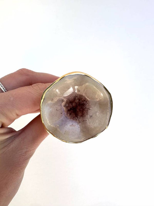 Meubelknop - keramiek roze/taupe wholesale