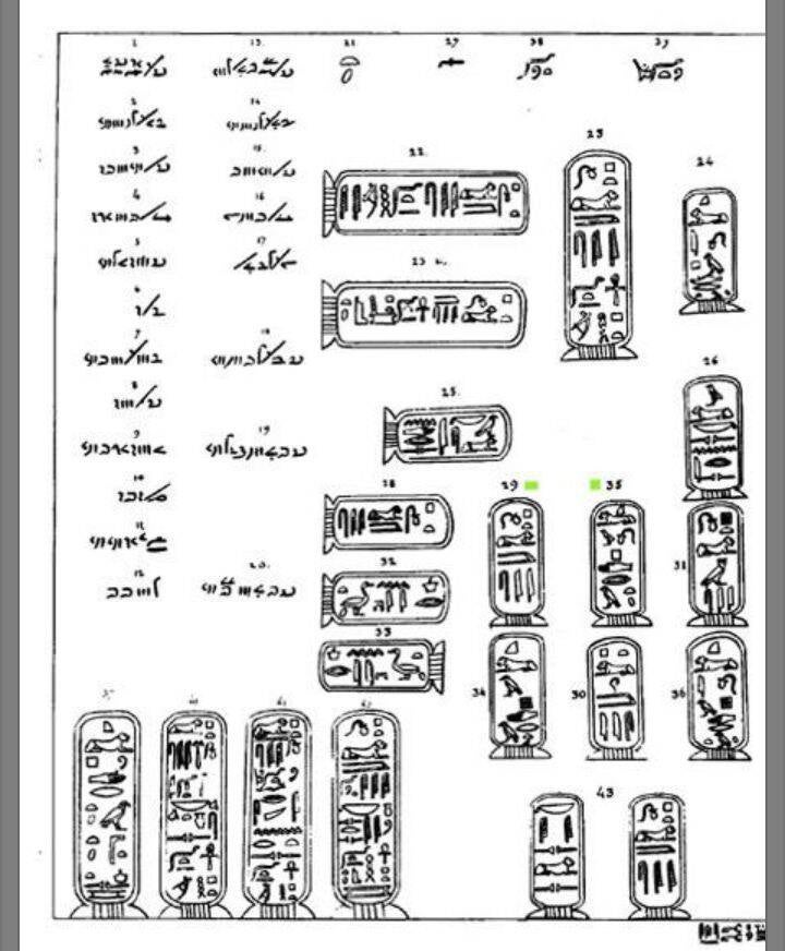 Cartouches Ptolémée Champollion 