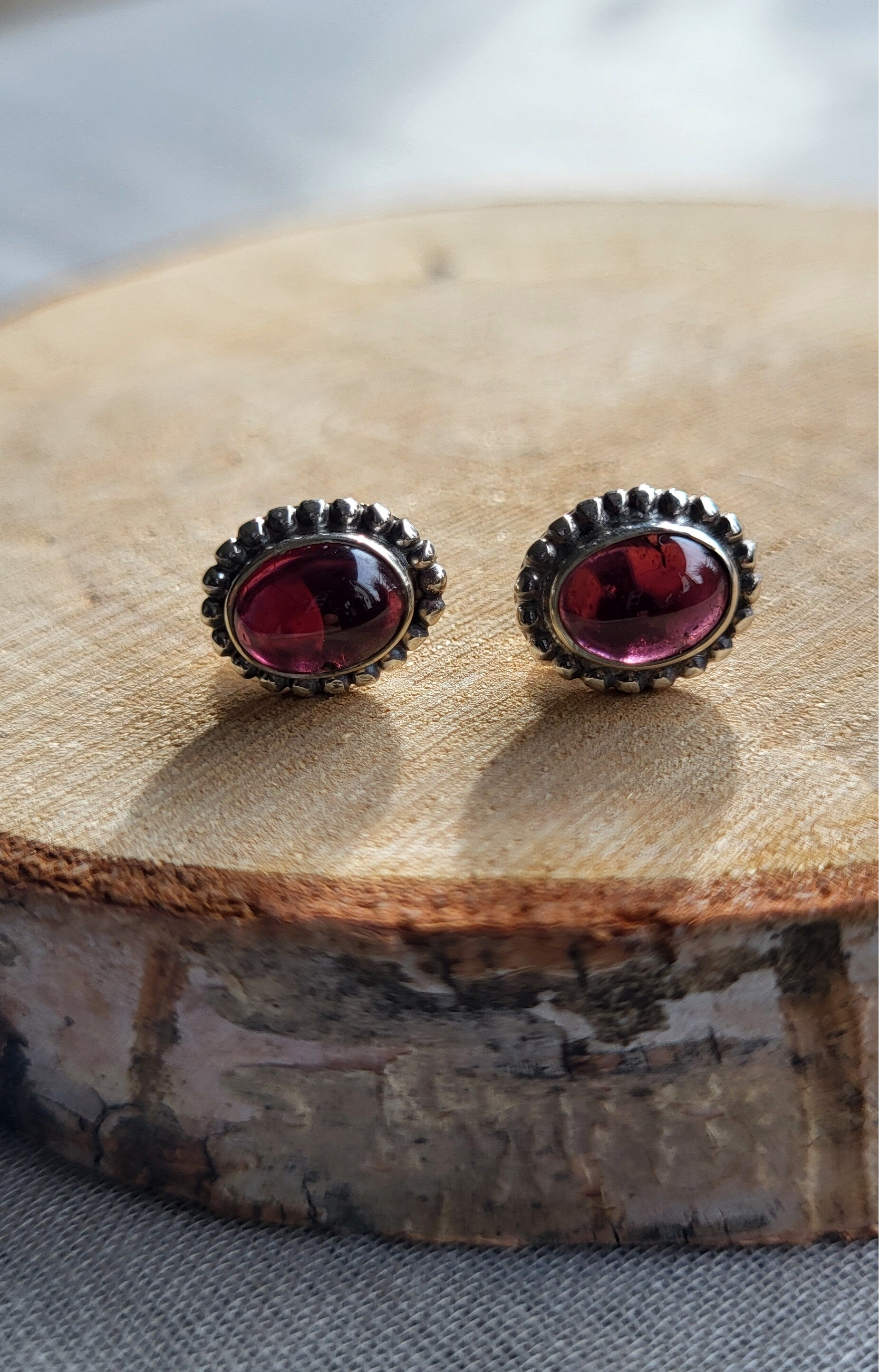 Oorsteker zilver klassiek div steen ovaal