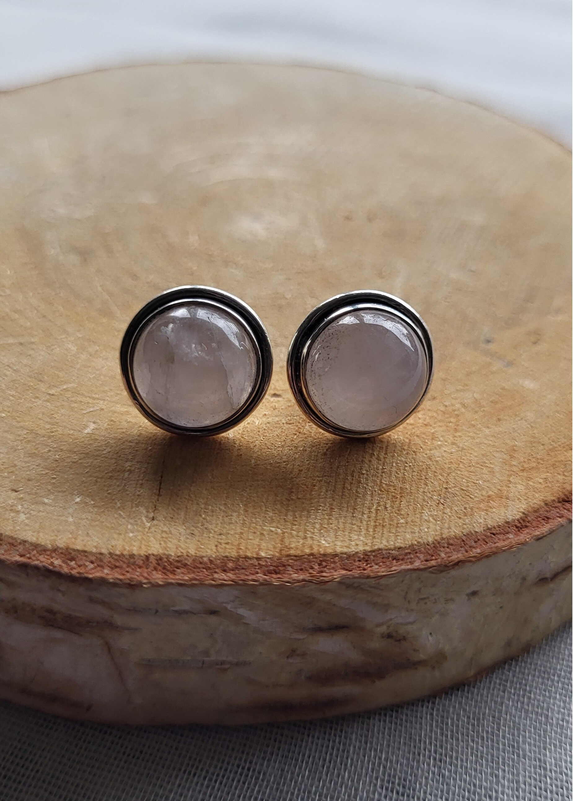 Oorsteker zilver div steen rond