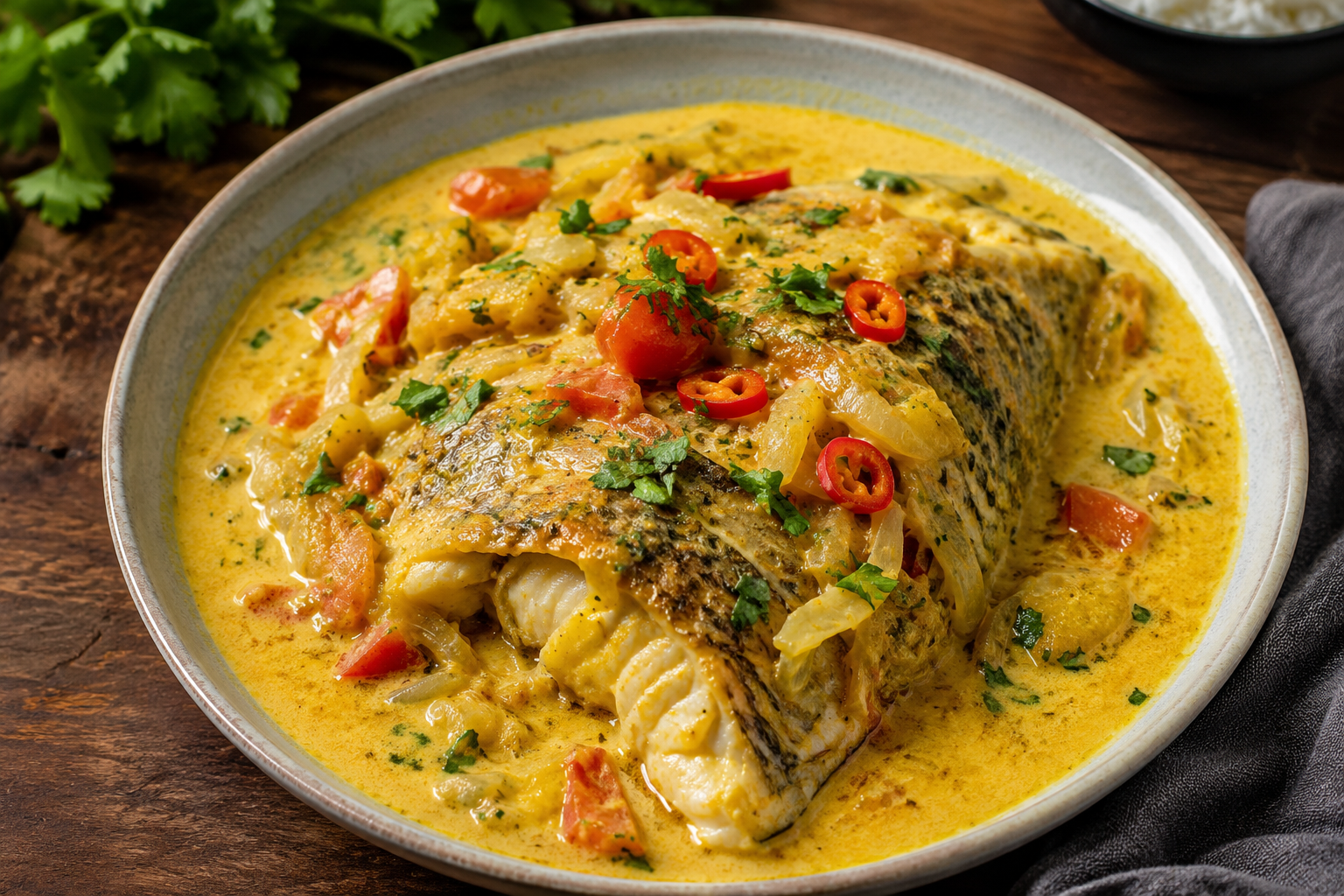 Poisson au lait de coco