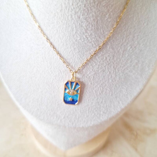 Aztec Eye Charm Necklace