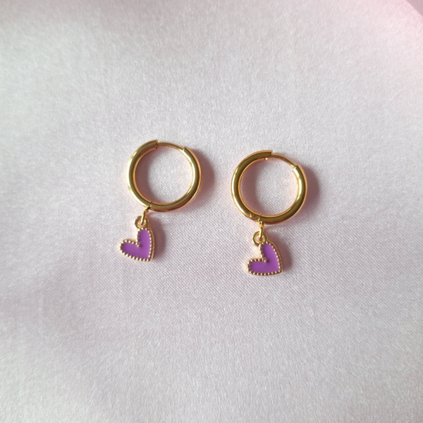 Mini Crush Hoops - Paars