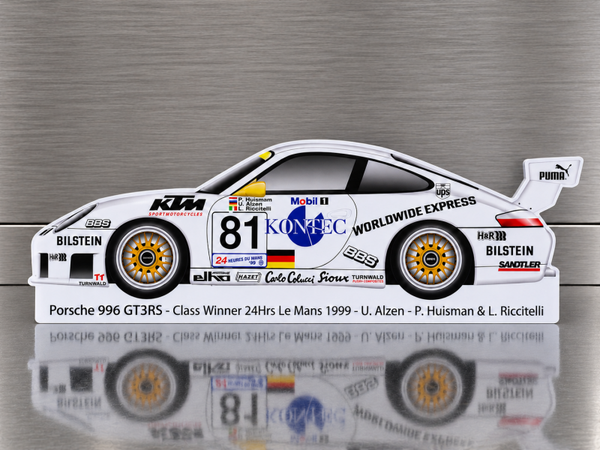 Porsche 996 GT3 R metalen plaat