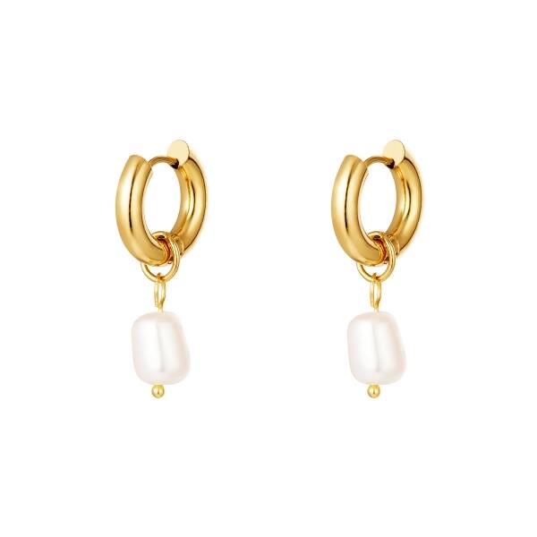 Earrings Pearls Simple