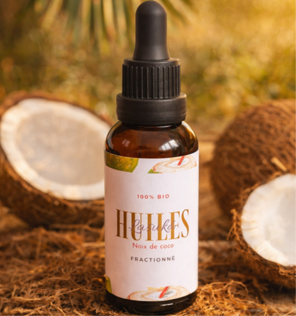 Huile de coco pour le visage & le corps