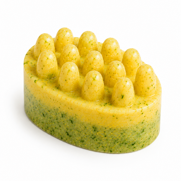 Savon stimulant & de massage — citron vert & jaune