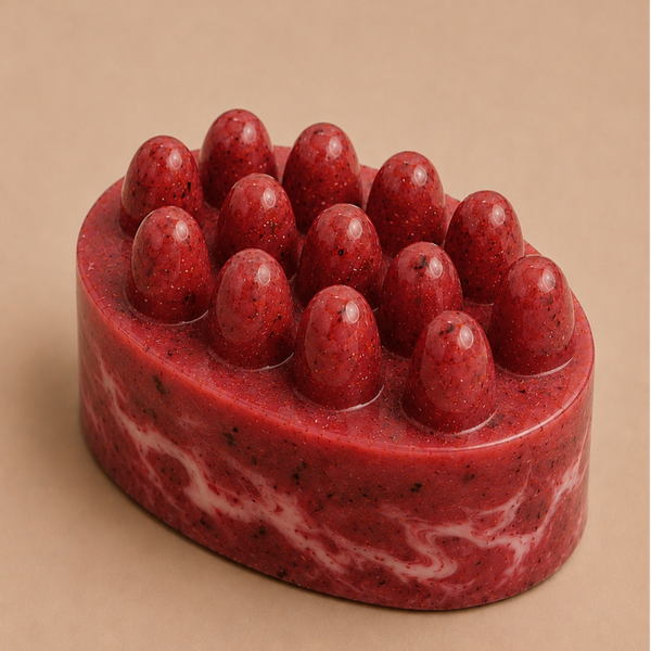 Savon stimulant & de massage — Cerise & Huile de framboise