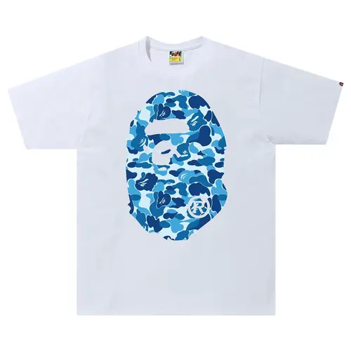 BAPE ABC Camo Big Ape Head Tee 'White/Blue'