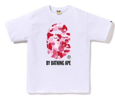 BAPE ABC Camo By Bathing Ape Tee 'White/Pink'
